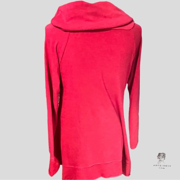 Soft Surroundings Weekend Layers Raspberry Pink Cowl Neck Jersey Knit Tunic S - Picture 6 of 7